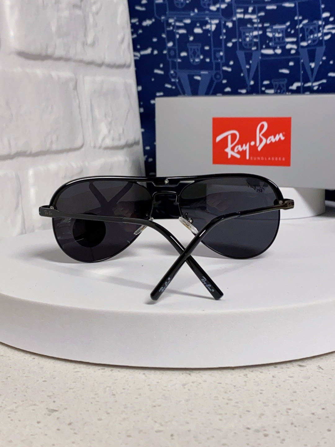 Ray-Ban RB3409 Polarized Aviator Silver Lens Sunglasses for Men - 399539 - detail image 3
