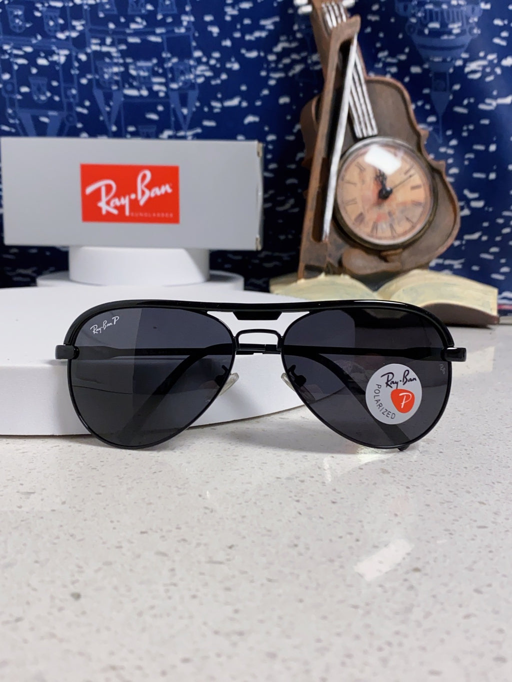 Ray-Ban RB3409 Polarized Aviator Silver Lens Sunglasses for Men - 399539 - detail image 10