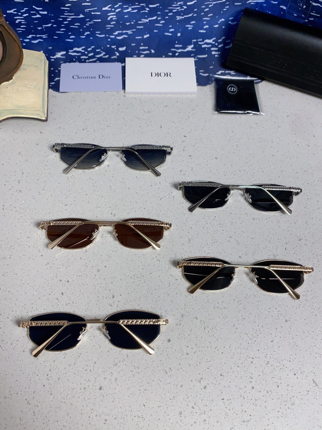 Dior Metal Round Red Lens Sunglasses for Men & Women - detail image 12