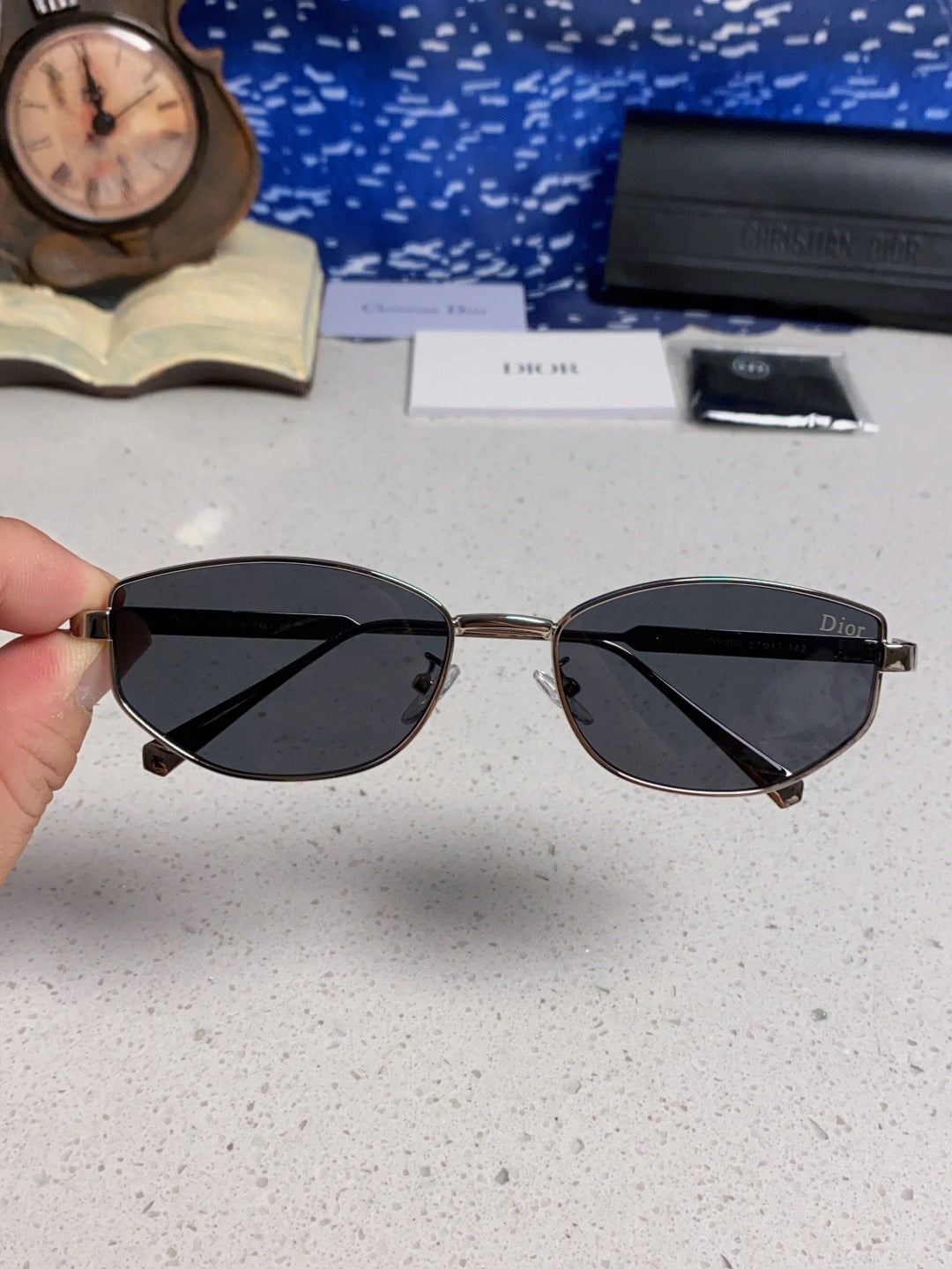 Dior Metal Round Silver Lens Sunglasses for Men & Women - 398708 - detail image 4