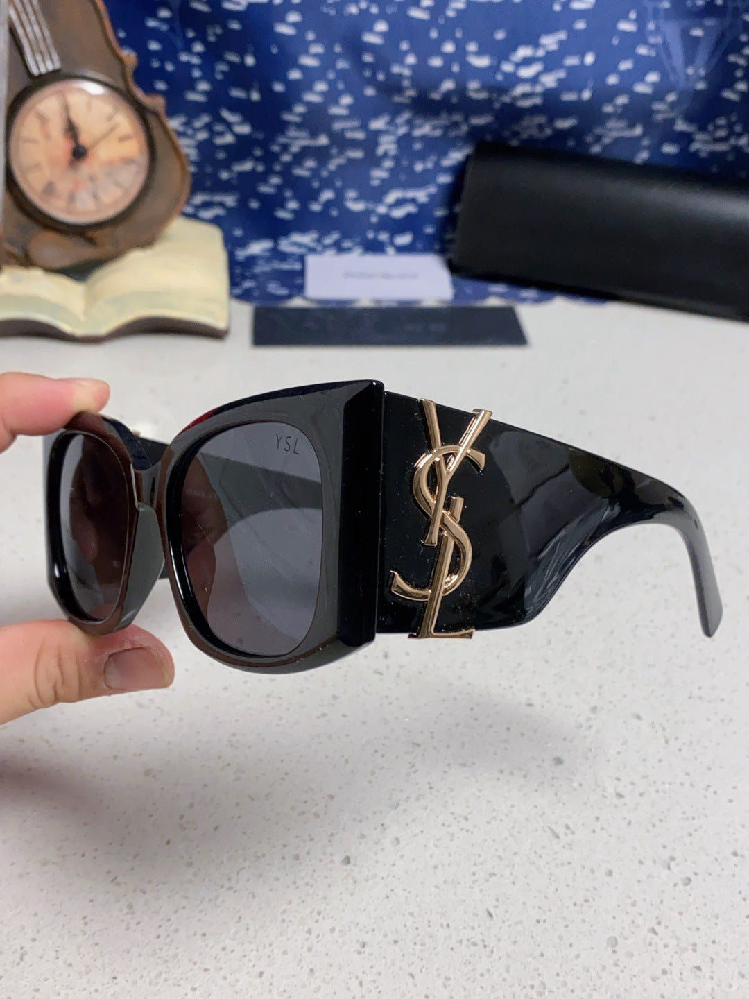 Saint Laurent Oversized Black Lens Sunglasses for Women - 449223 - detail image 6