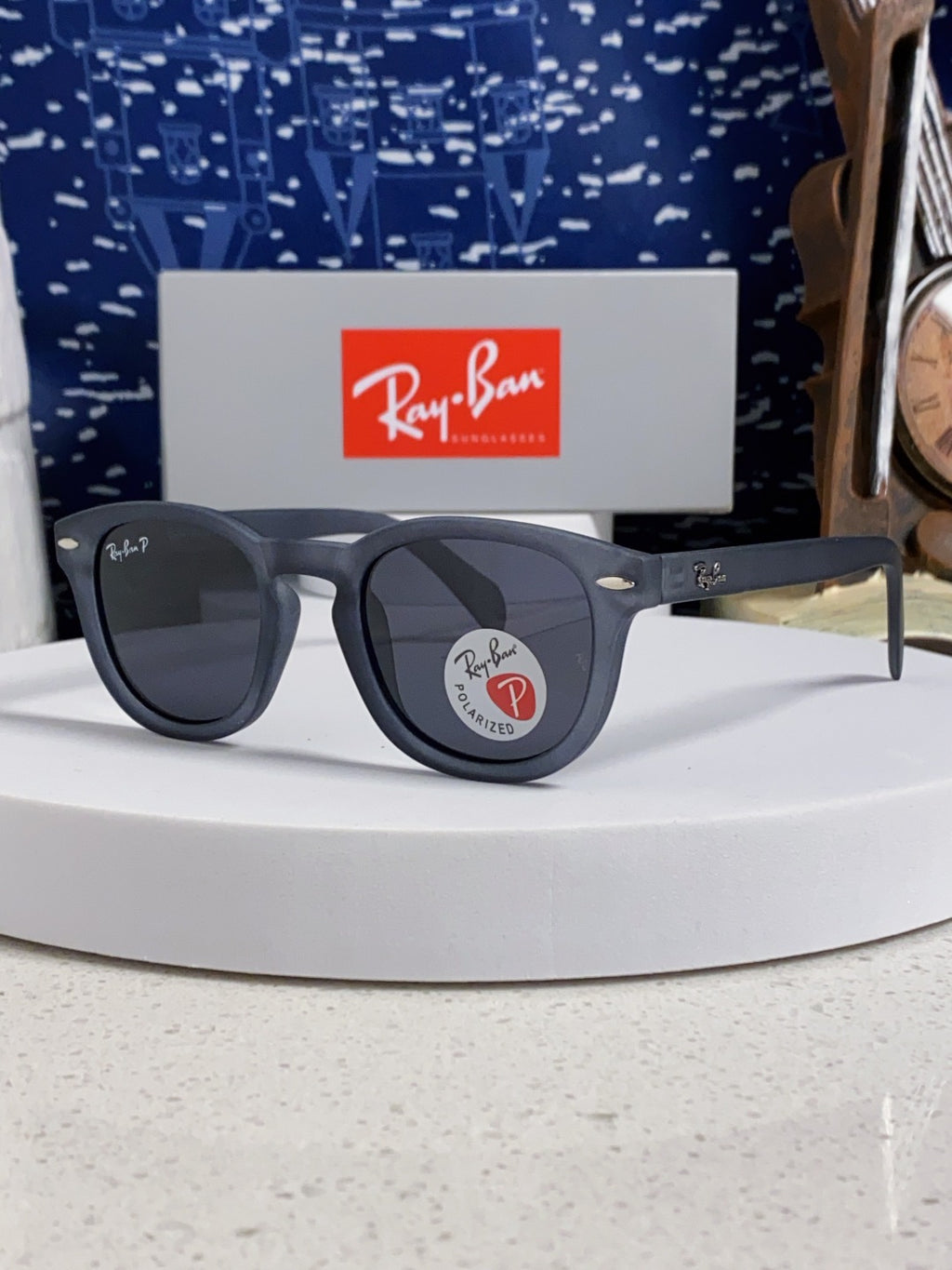 Ray-Ban RB5356 Polarized Oval Silver Lens Sunglasses for Men & Women - 466560