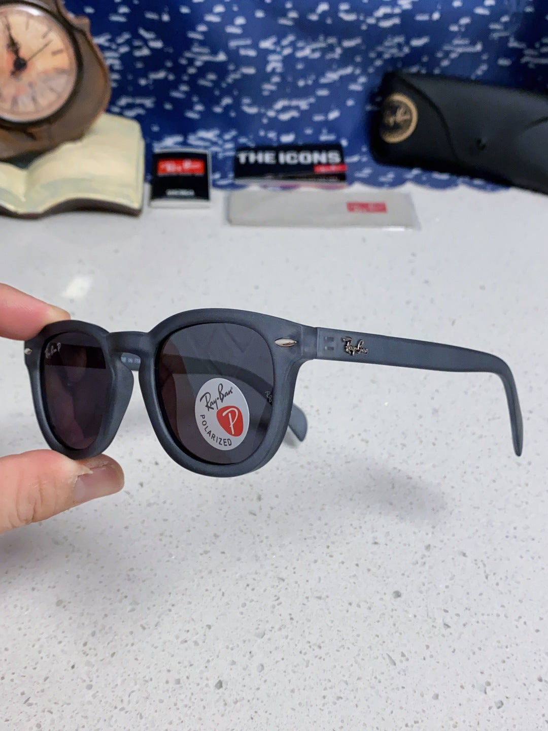 Ray-Ban RB5356 Polarized Oval Silver Lens Sunglasses for Men & Women - 466560 - detail image 6