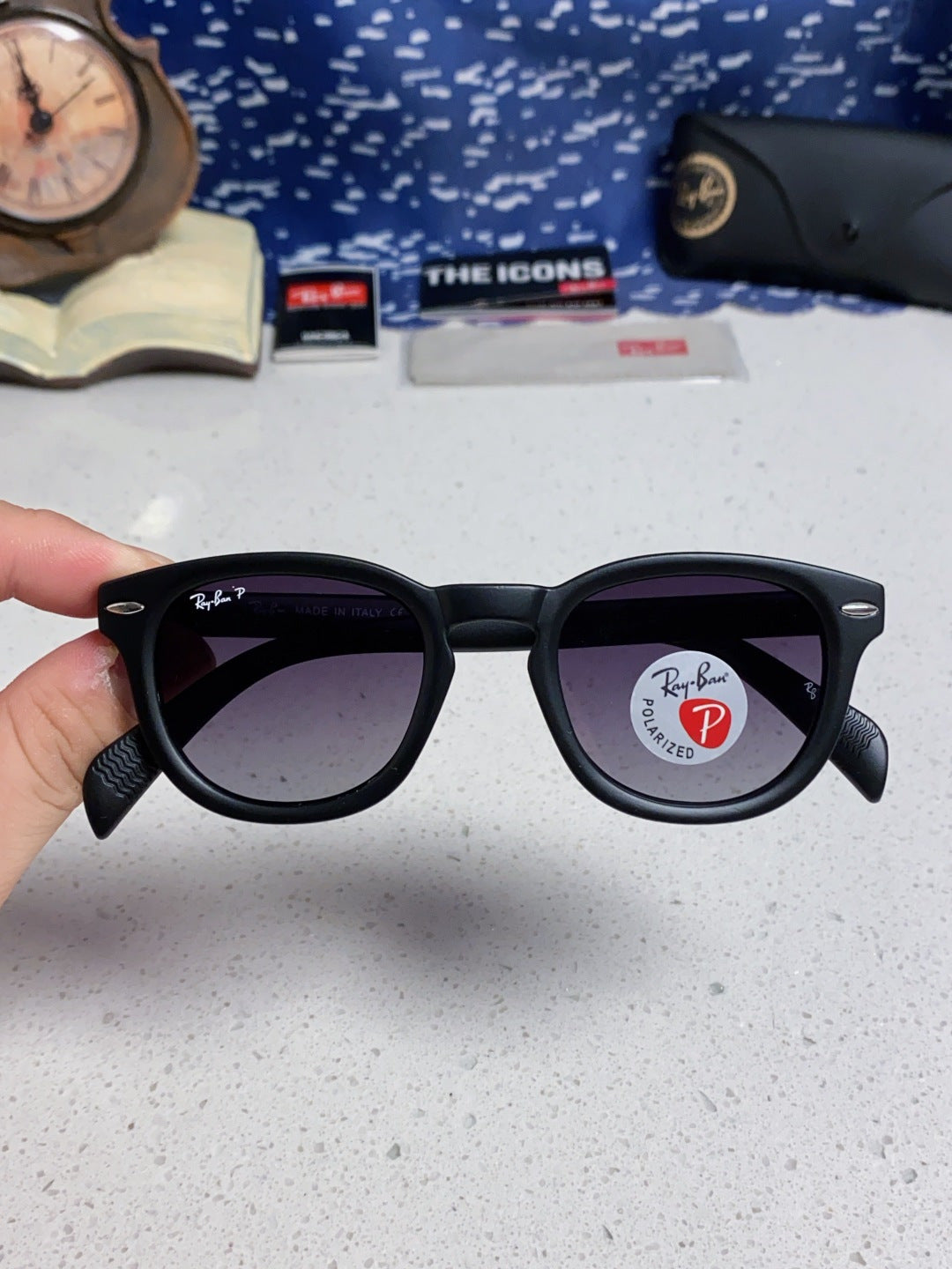 Ray-Ban RB5356 Polarized Oval Silver Lens Sunglasses for Men & Women - 466561 - detail image 4