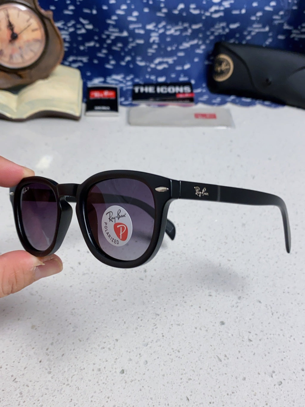 Ray-Ban RB5356 Polarized Oval Silver Lens Sunglasses for Men & Women - 466561 - detail image 6