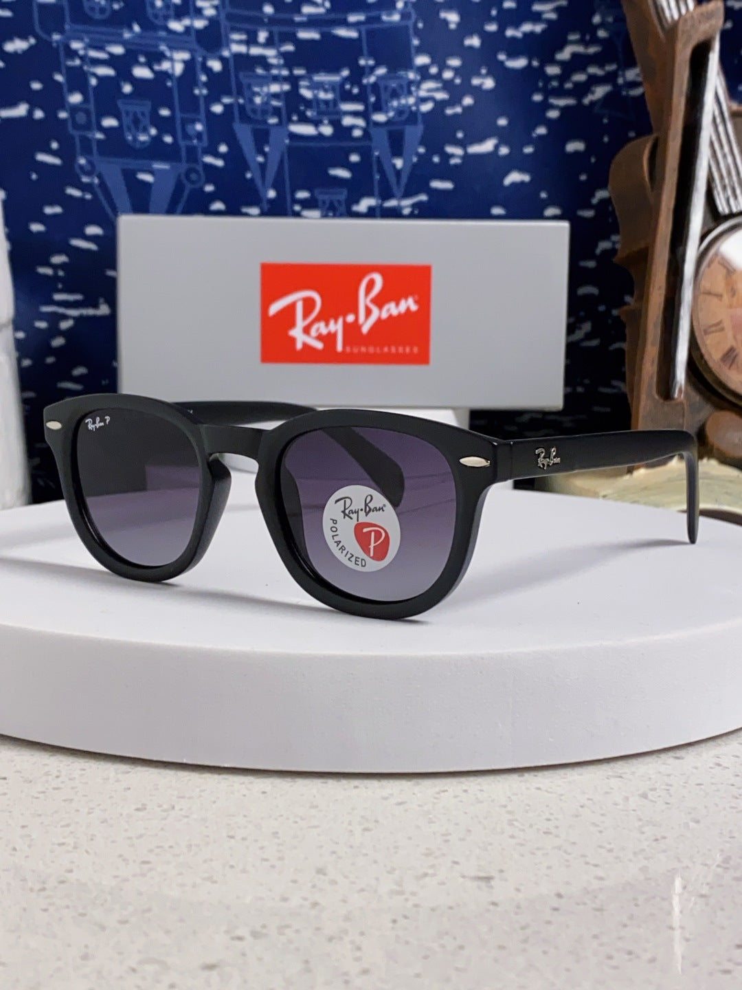 Ray-Ban RB5356 Polarized Oval Silver Lens Sunglasses for Men & Women - 466561