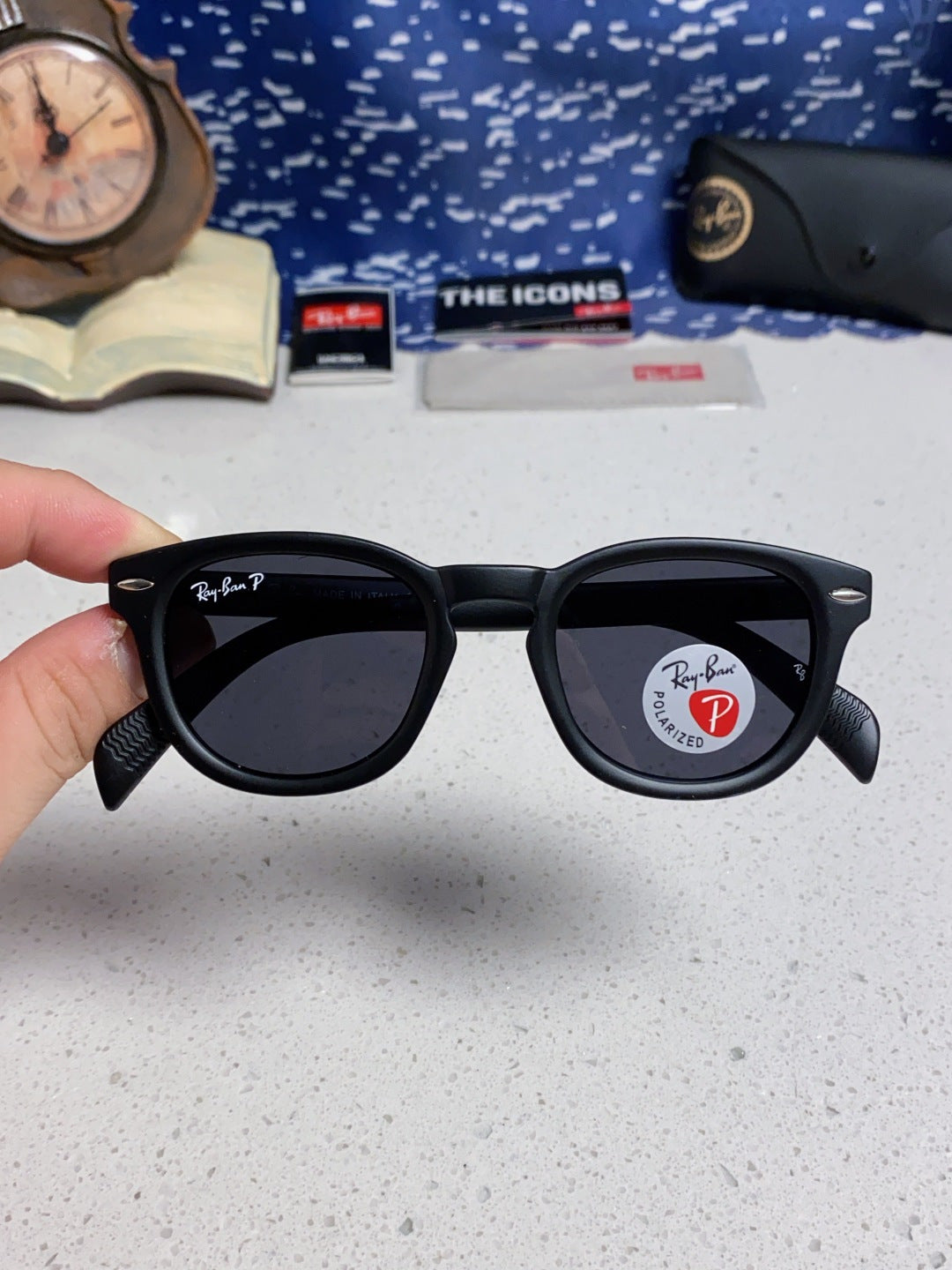 Ray-Ban RB5356 Polarized Oval Silver Lens Sunglasses for Men & Women - 466562 - detail image 4