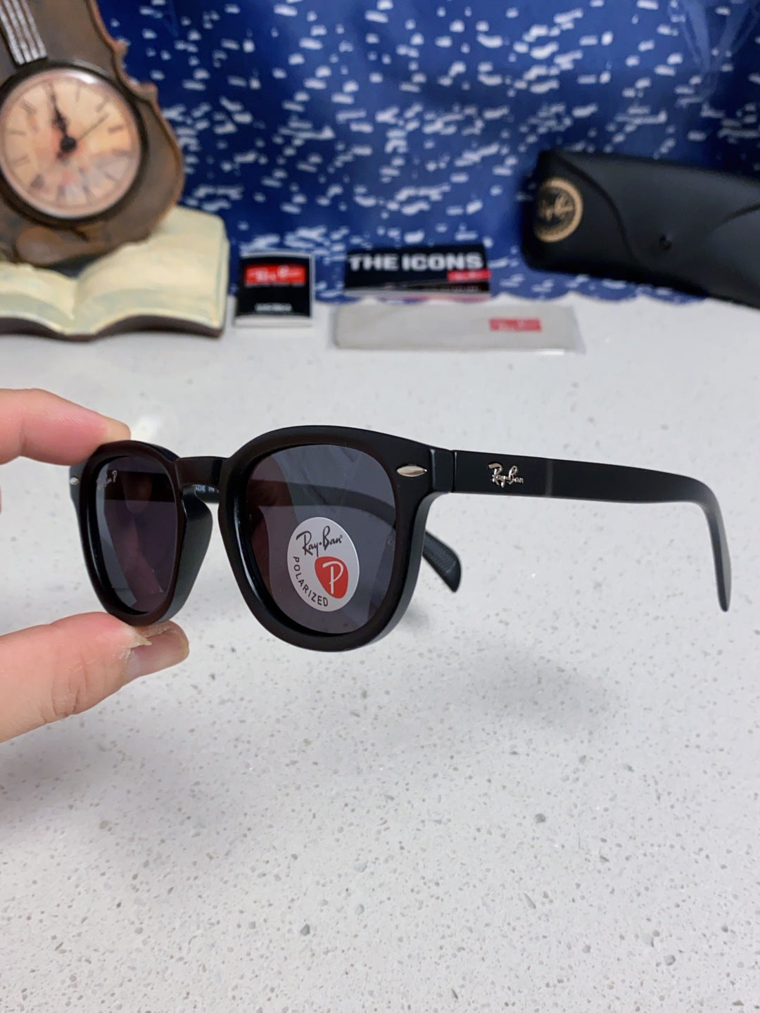 Ray-Ban RB5356 Polarized Oval Silver Lens Sunglasses for Men & Women - 466562 - detail image 6