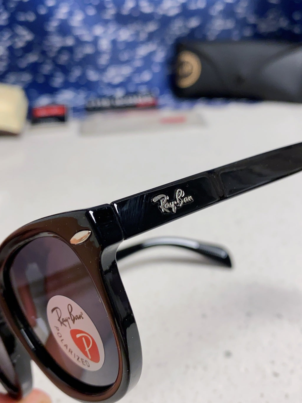 Ray-Ban RB5356 Polarized Oval Silver Lens Sunglasses for Men & Women - detail image 7