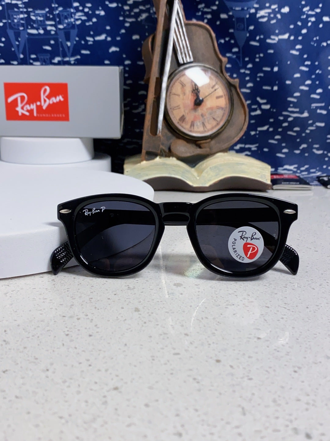 Ray-Ban RB5356 Polarized Oval Silver Lens Sunglasses for Men & Women - detail image 9