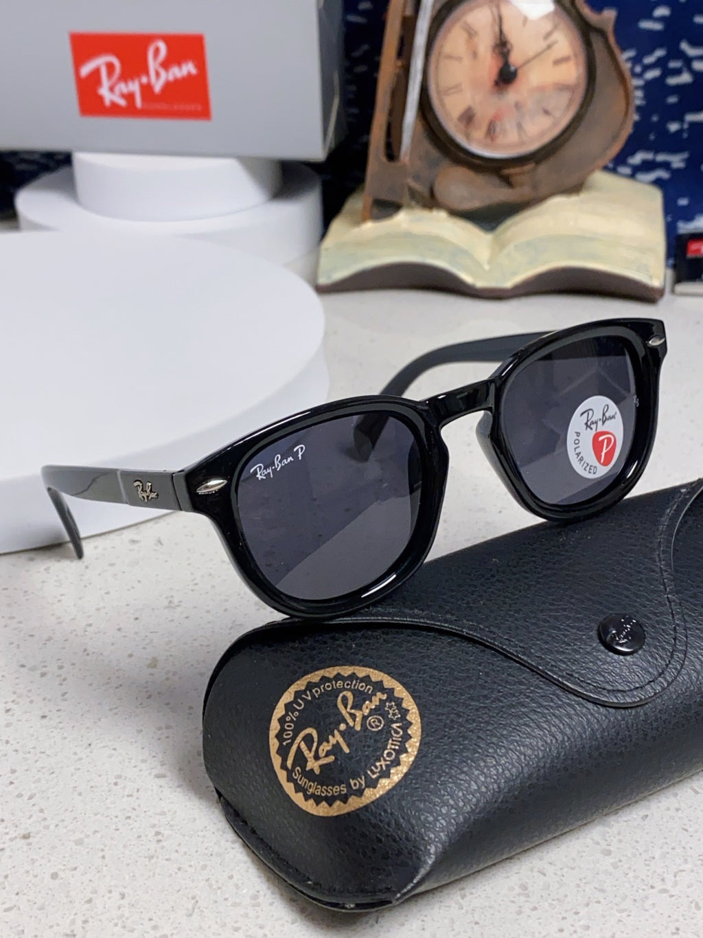 Ray-Ban RB5356 Polarized Oval Silver Lens Sunglasses for Men & Women - detail image 10