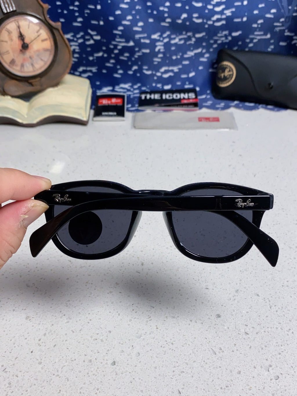 Ray-Ban RB5356 Polarized Oval Silver Lens Sunglasses for Men & Women - detail image 5