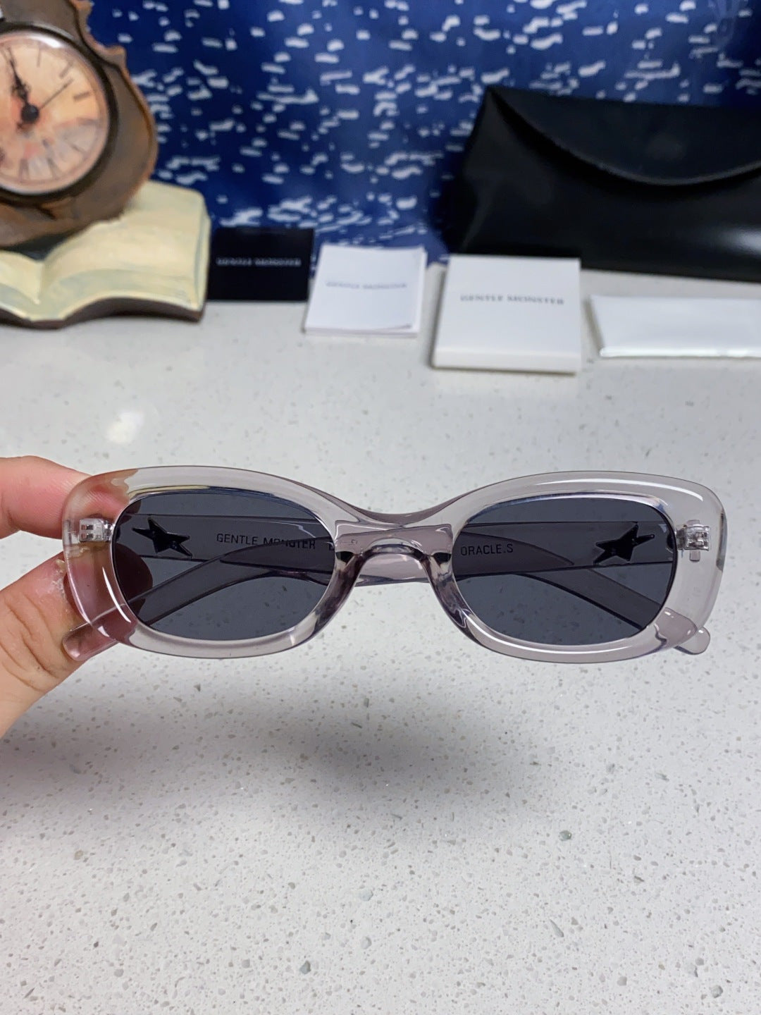Gentle Monster ORACLE Cat-Eye Silver Lens Sunglasses for Women - detail image 4