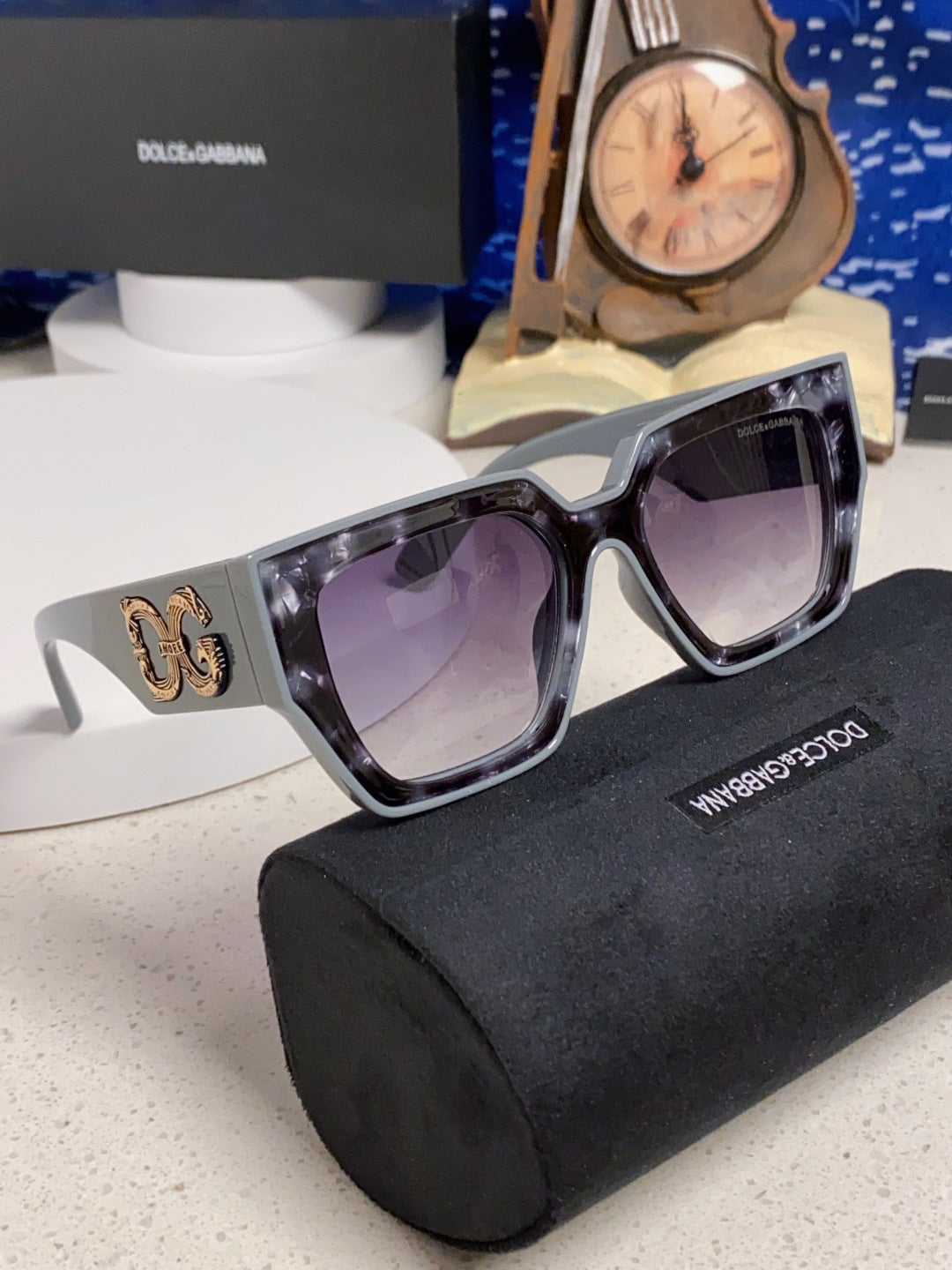 Dolce & Gabbana Square Silver Lens Sunglasses for Women - 466448 - detail image 10