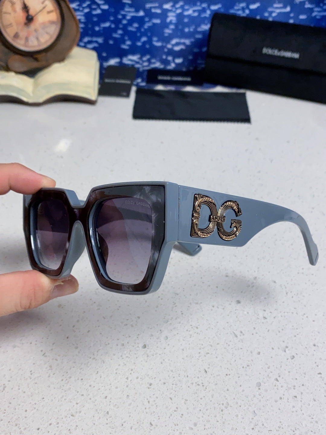 Dolce & Gabbana Square Silver Lens Sunglasses for Women - 466448 - detail image 6