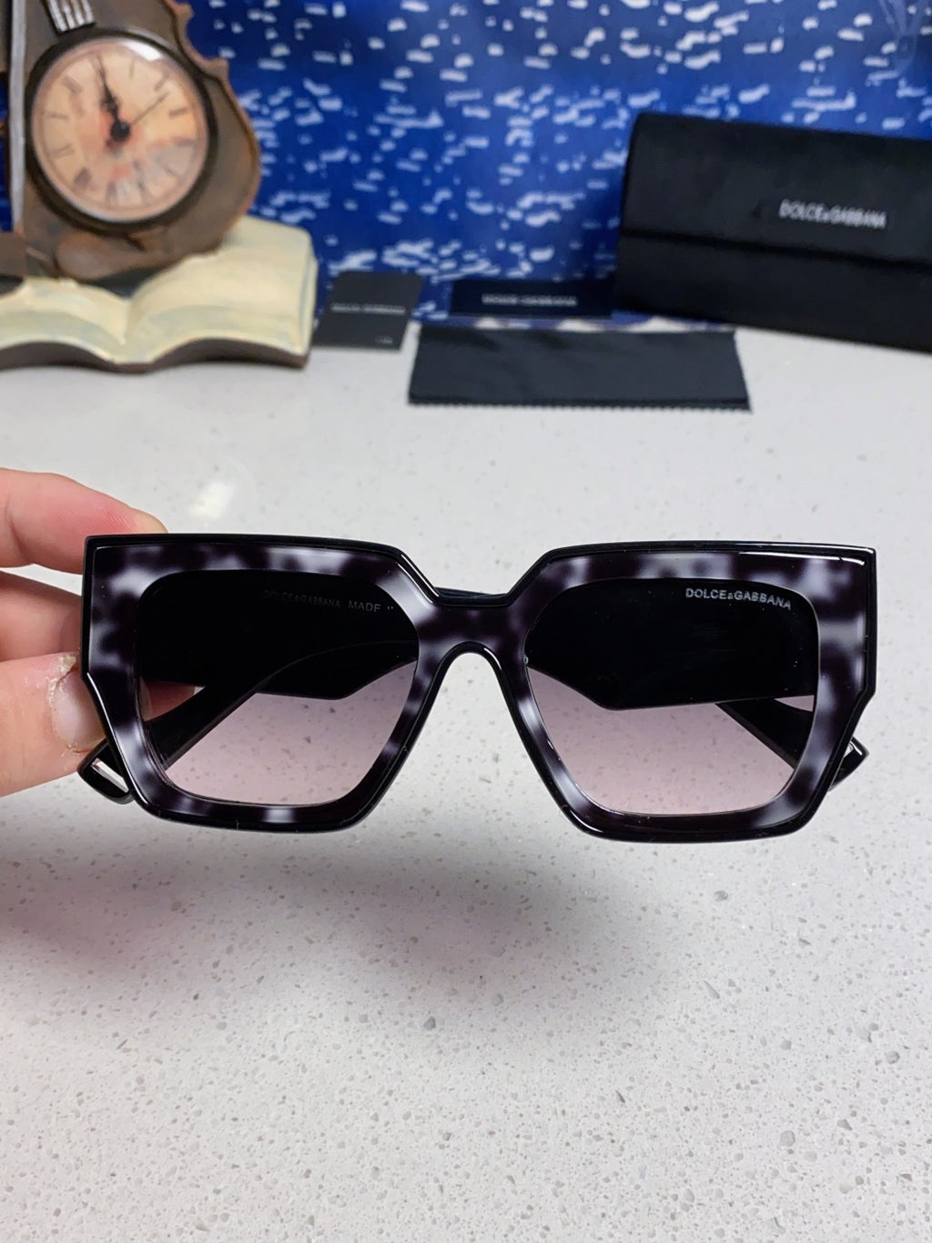 Dolce & Gabbana Square Silver Lens Sunglasses for Women - 466449 - detail image 4