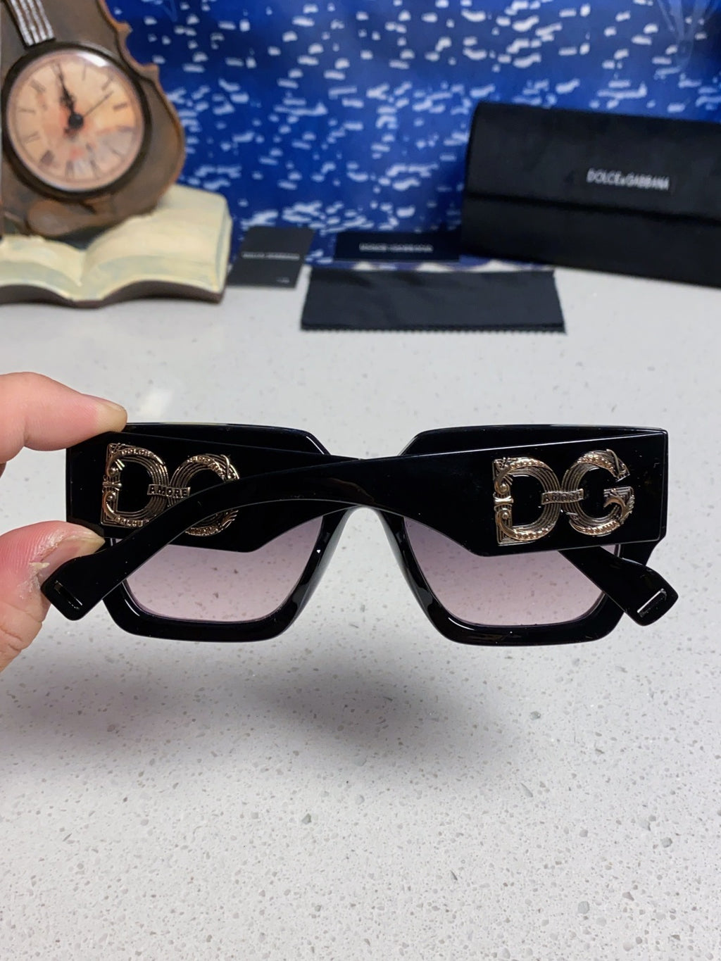 Dolce & Gabbana Square Silver Lens Sunglasses for Women - 466449 - detail image 5