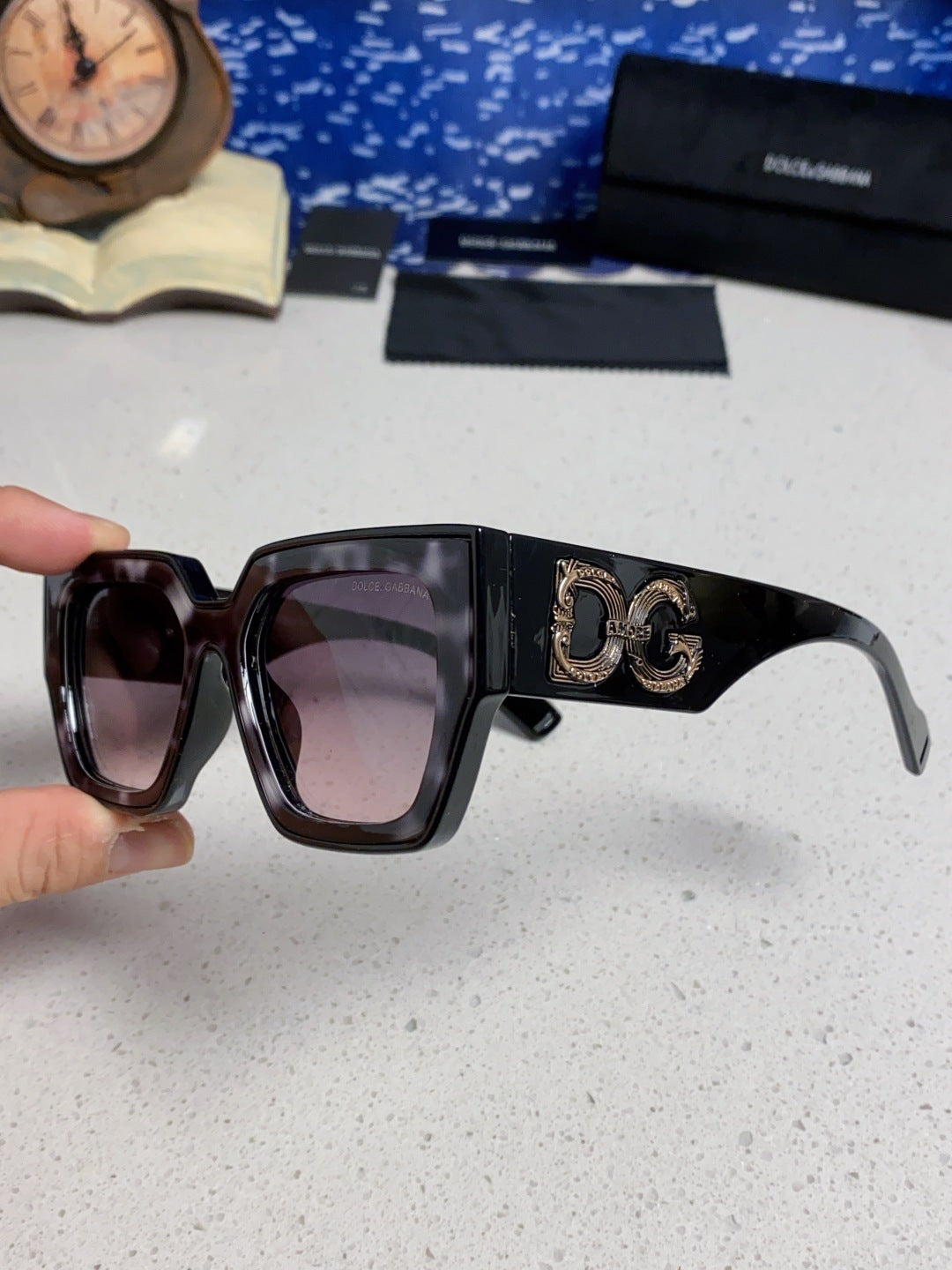 Dolce & Gabbana Square Silver Lens Sunglasses for Women - 466449 - detail image 6