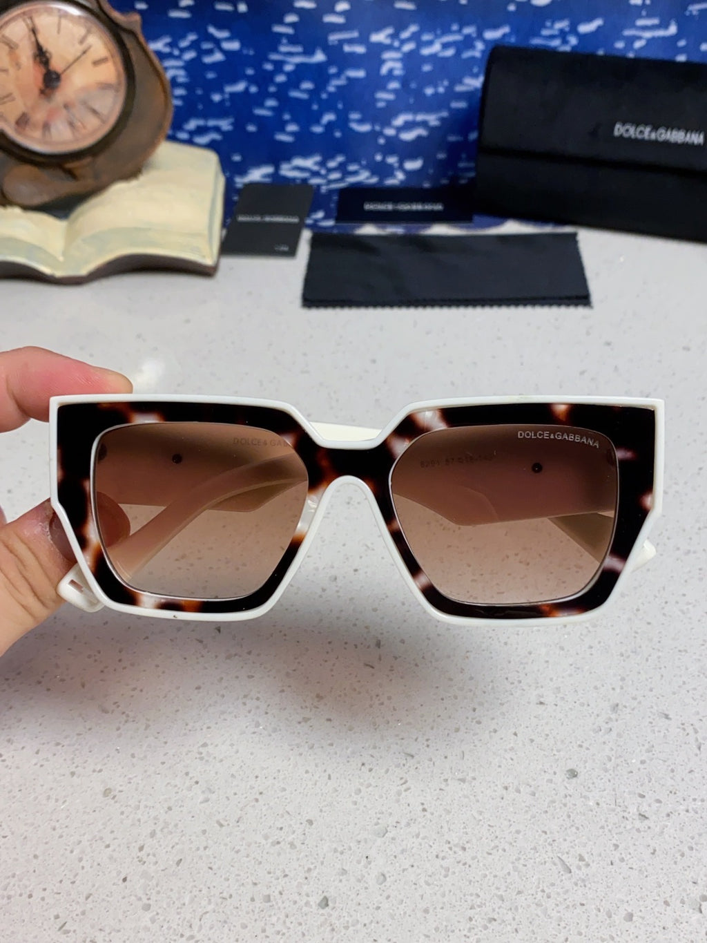 Dolce & Gabbana Square Red Lens Sunglasses for Women - detail image 4