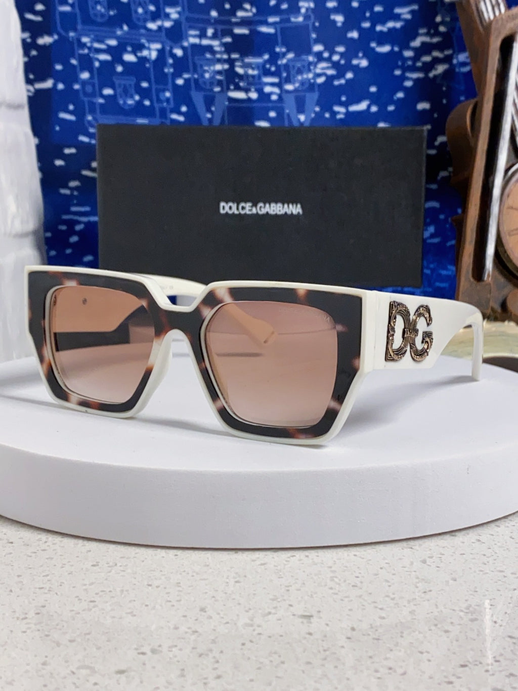 Dolce & Gabbana Square Red Lens Sunglasses for Women