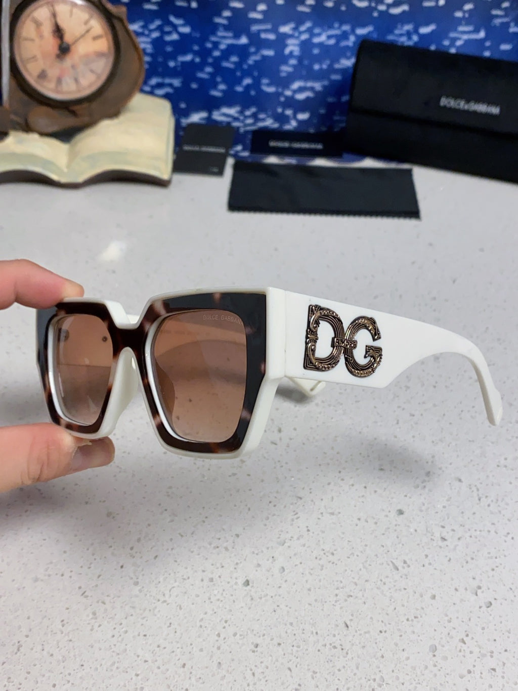 Dolce & Gabbana Square Red Lens Sunglasses for Women - detail image 6