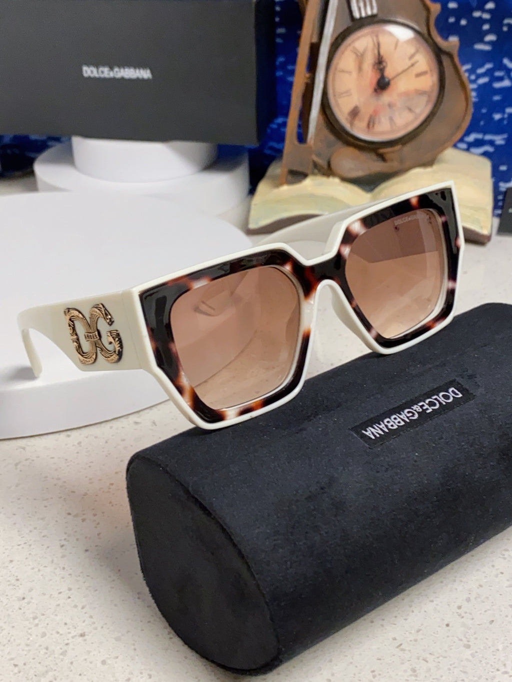 Dolce & Gabbana Square Red Lens Sunglasses for Women - detail image 10