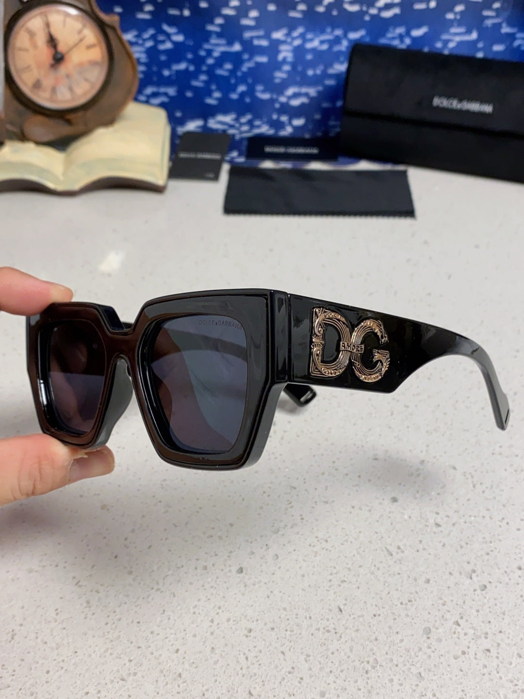 Dolce & Gabbana Square Silver Lens Sunglasses for Women - detail image 6