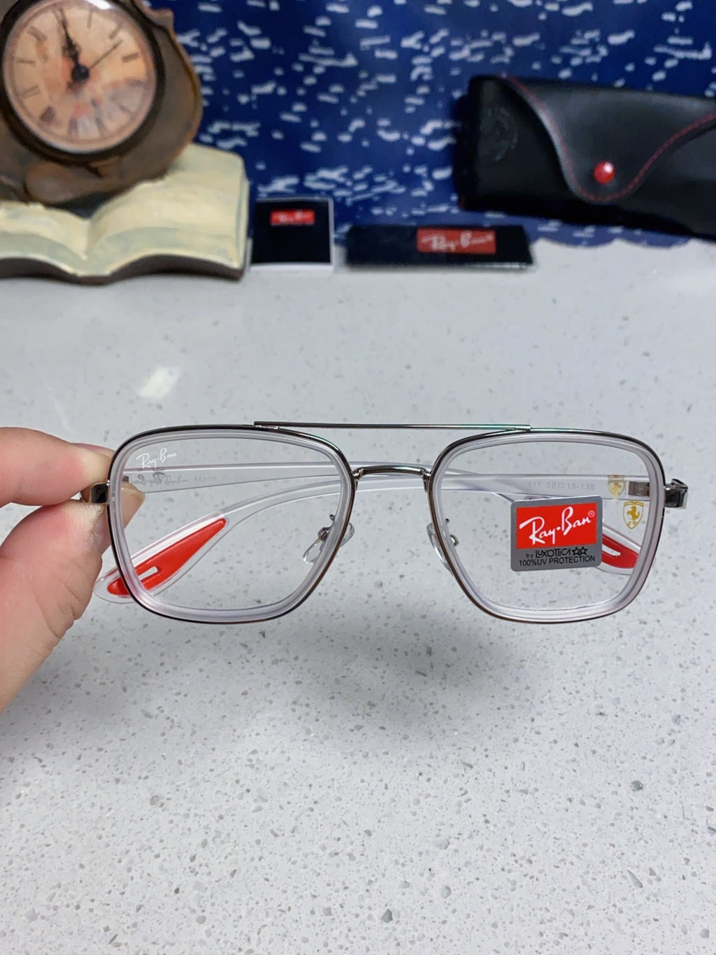 Ray-Ban BR3911 Metal Oversized Silver Lens Sunglasses for Men & Women - 466540 - detail image 4