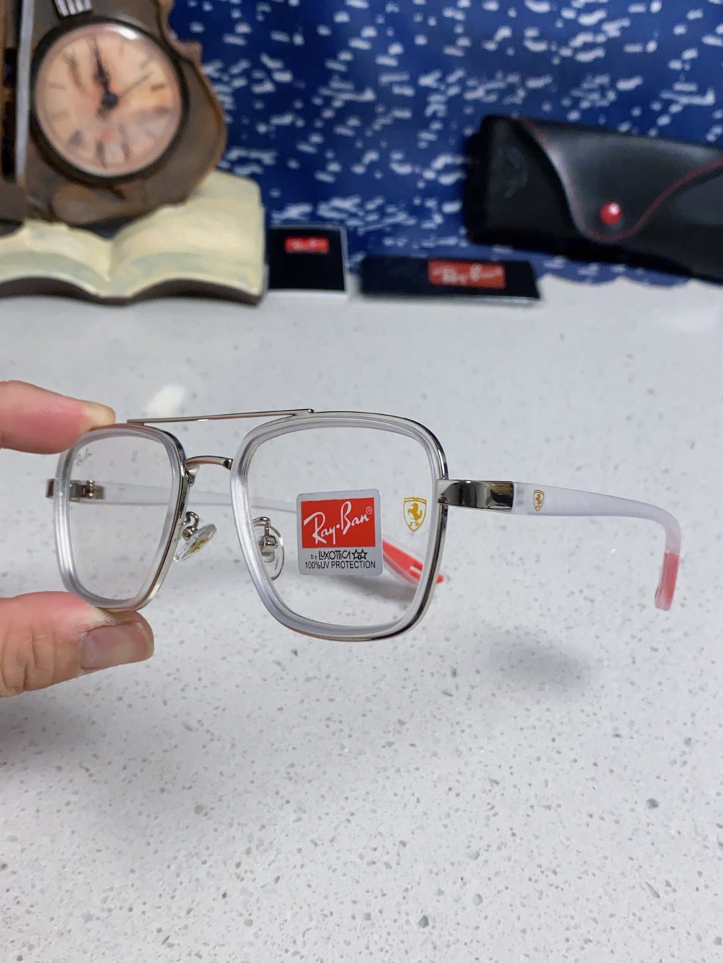 Ray-Ban BR3911 Metal Oversized Silver Lens Sunglasses for Men & Women - 466540 - detail image 6