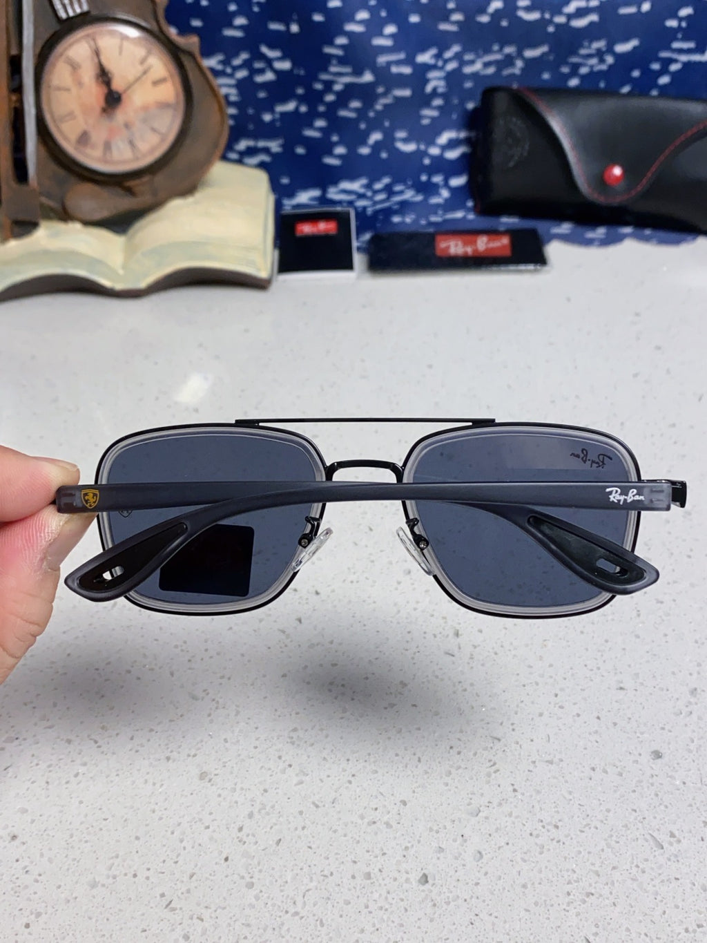Ray-Ban BR3911 Metal Oversized Blue Lens Sunglasses for Men & Women - 466541 - detail image 5