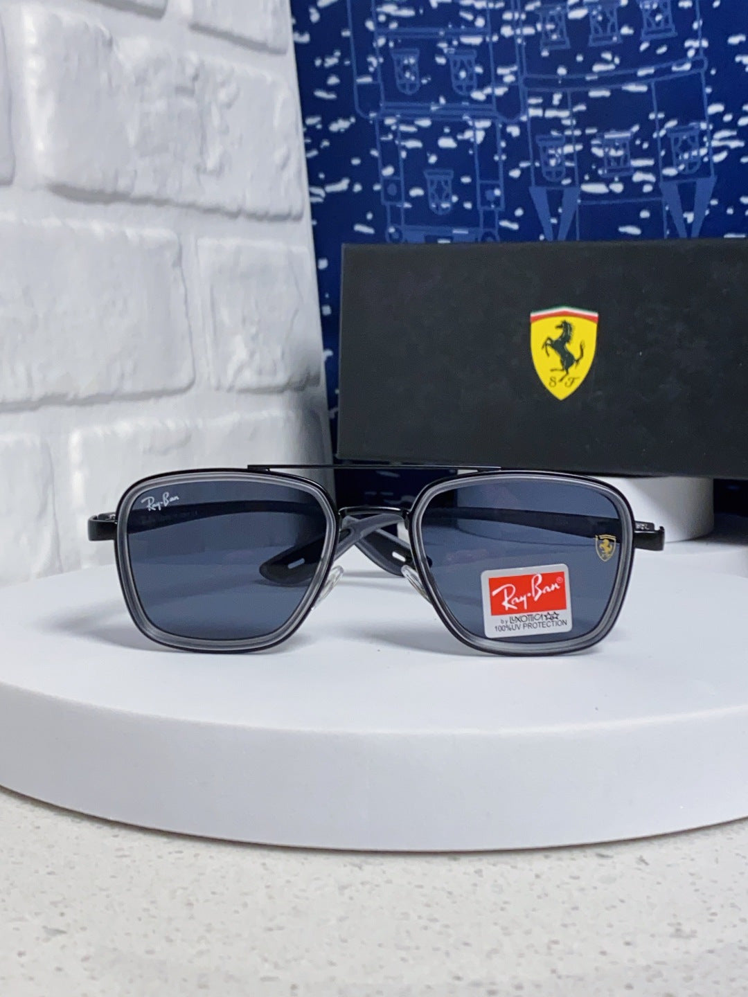 Ray-Ban BR3911 Metal Oversized Blue Lens Sunglasses for Men & Women - 466541 - detail image 2