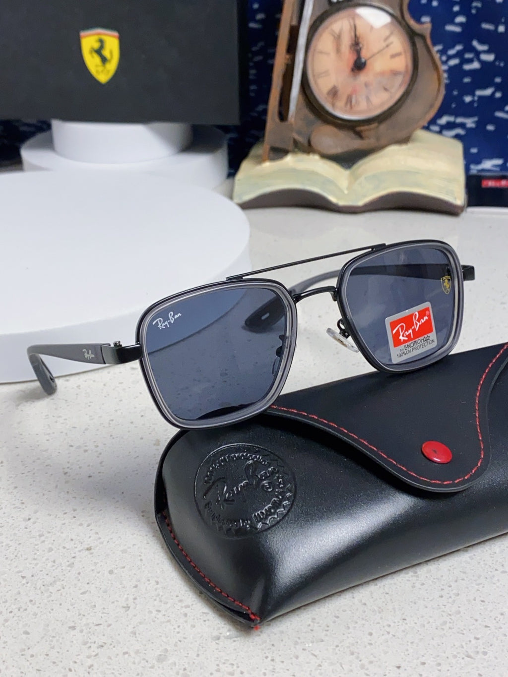 Ray-Ban BR3911 Metal Oversized Blue Lens Sunglasses for Men & Women - 466541 - detail image 10