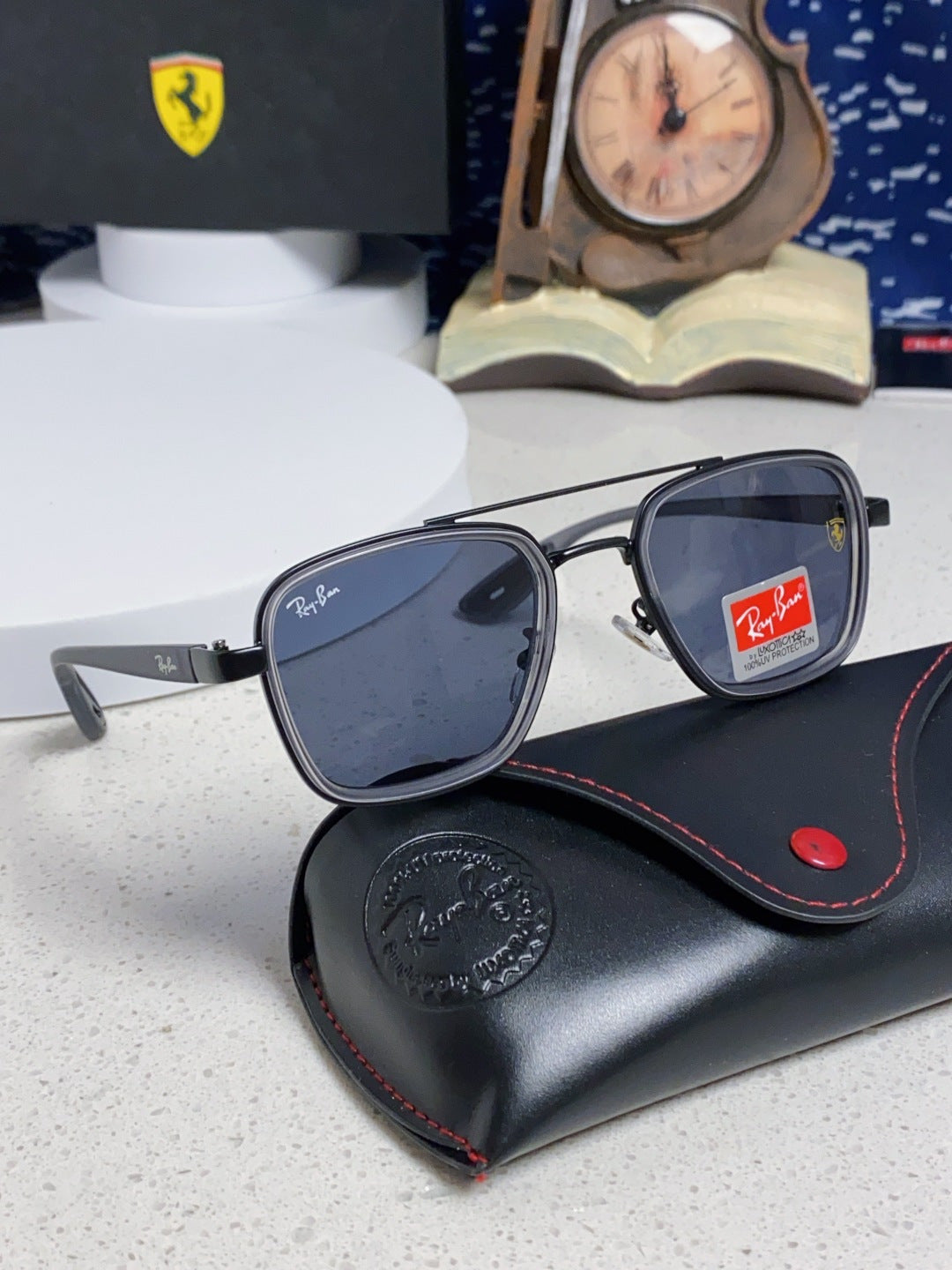 Ray-Ban BR3911 Metal Oversized Blue Lens Sunglasses for Men & Women - 466541 - detail image 10