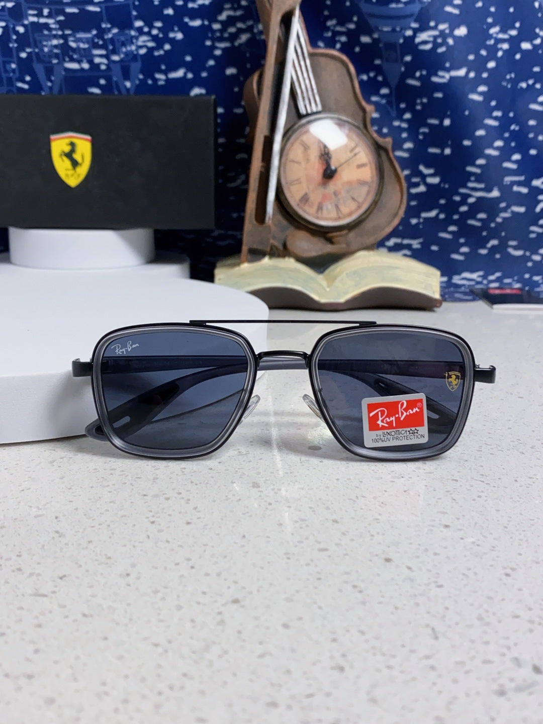Ray-Ban BR3911 Metal Oversized Blue Lens Sunglasses for Men & Women - 466541 - detail image 9