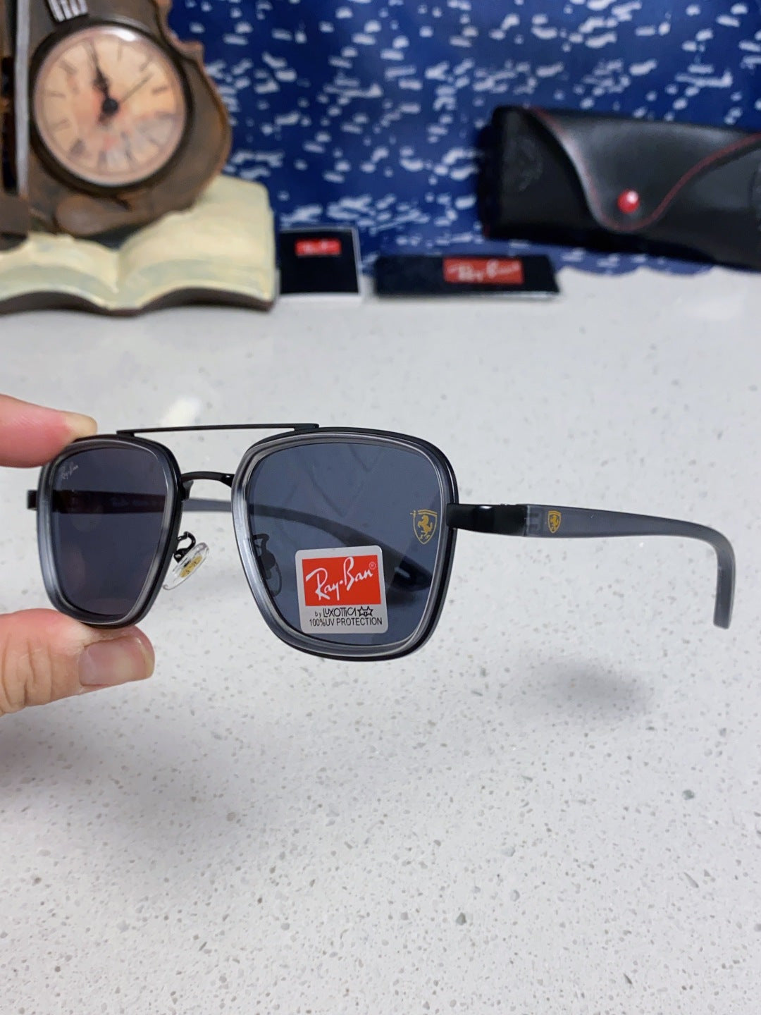 Ray-Ban BR3911 Metal Oversized Blue Lens Sunglasses for Men & Women - 466541 - detail image 6