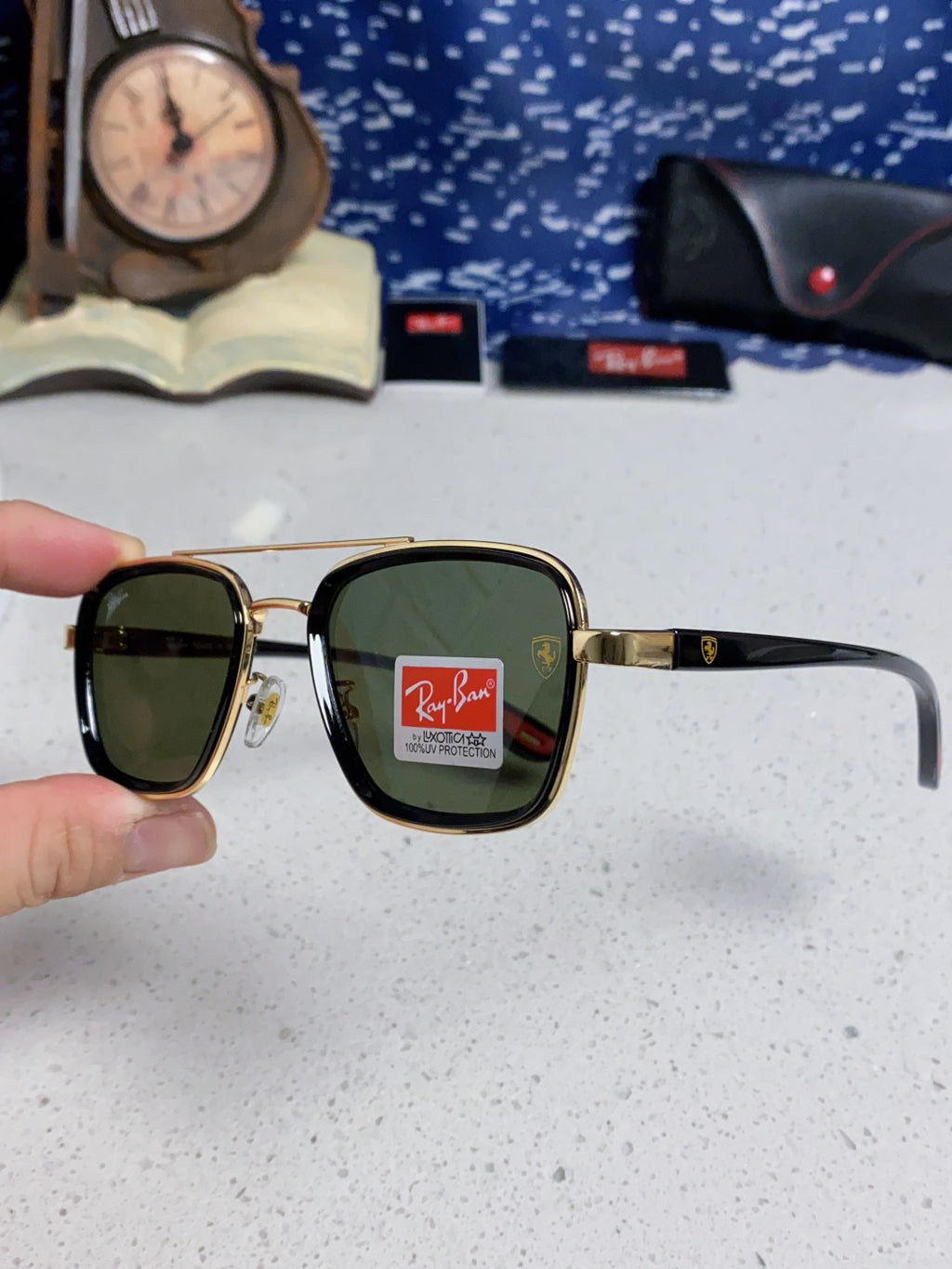 Ray-Ban BR3911 Metal Oversized Silver Lens Sunglasses for Men & Women - 466542 - detail image 6