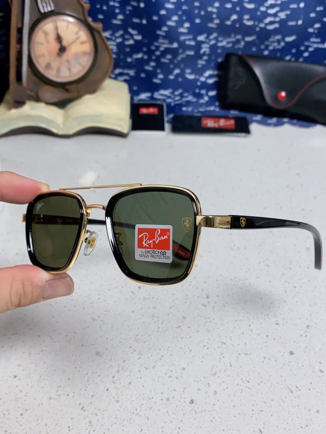 Ray-Ban BR3911 Metal Oversized Silver Lens Sunglasses for Men & Women - 466542 - detail image 6