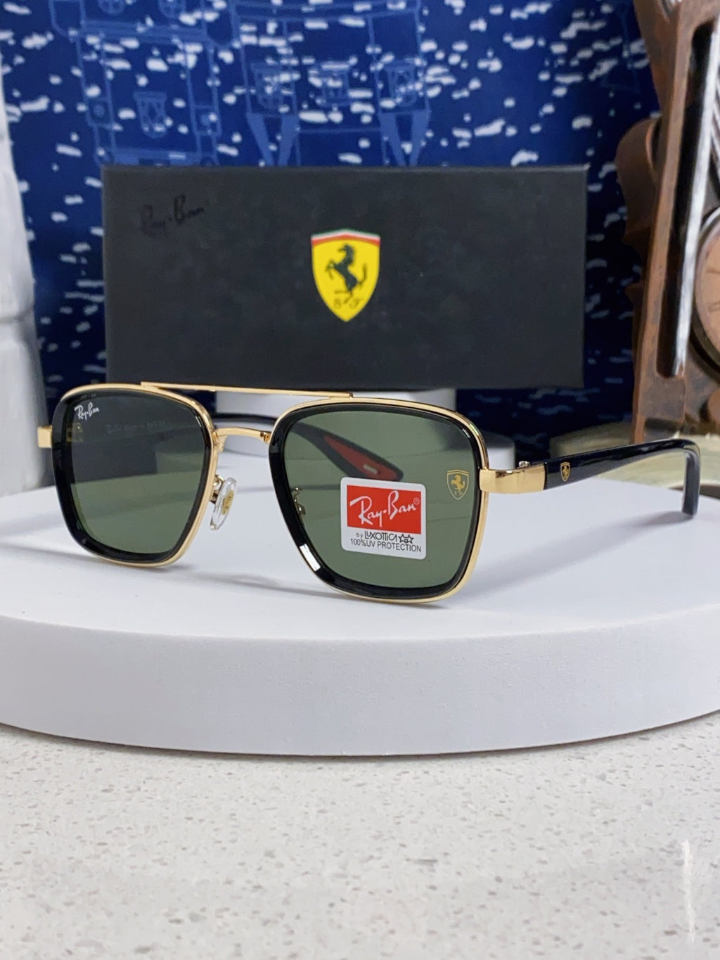 Ray-Ban BR3911 Metal Oversized Silver Lens Sunglasses for Men & Women - 466542