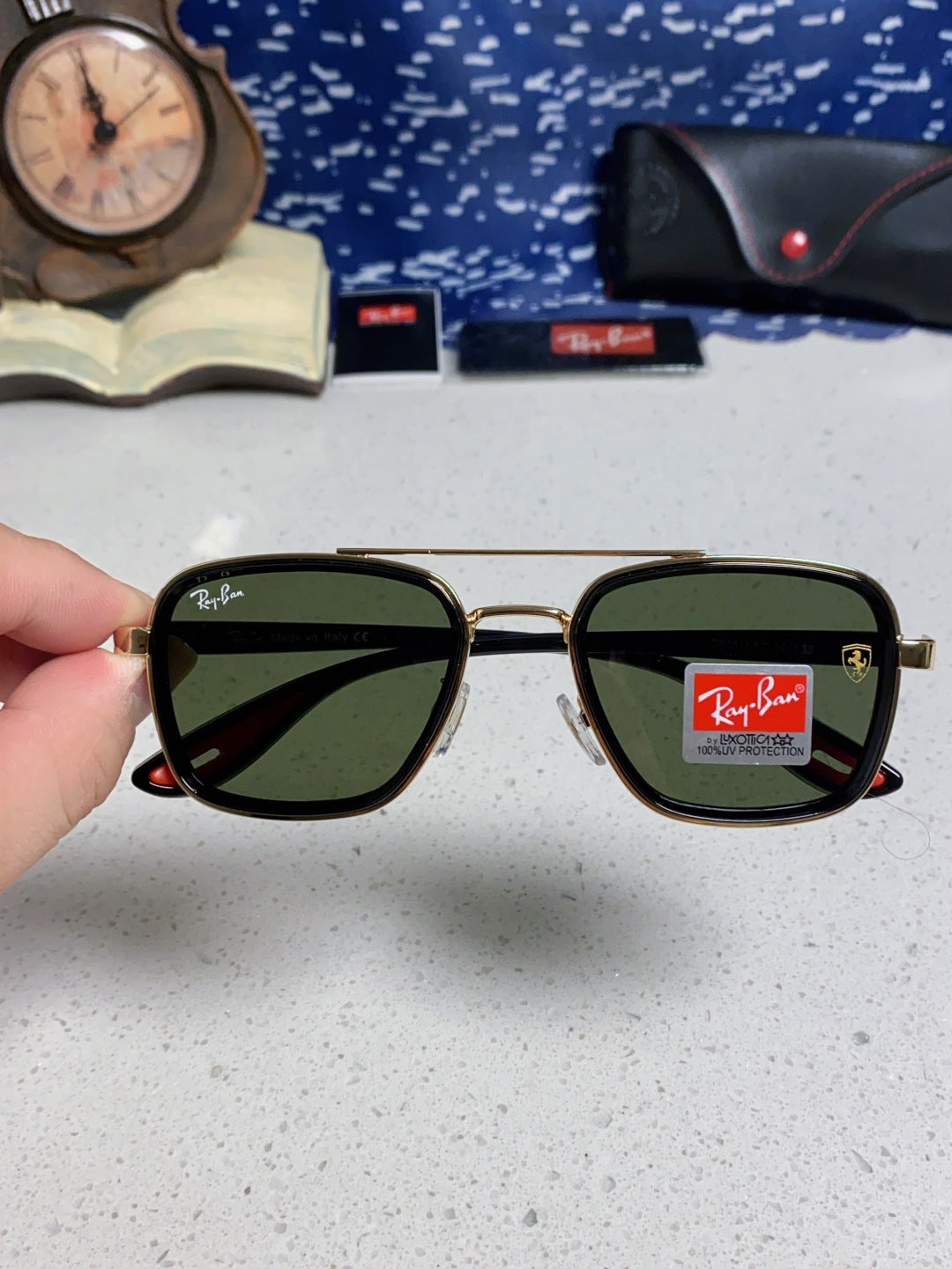 Ray-Ban BR3911 Metal Oversized Silver Lens Sunglasses for Men & Women - 466542 - detail image 4