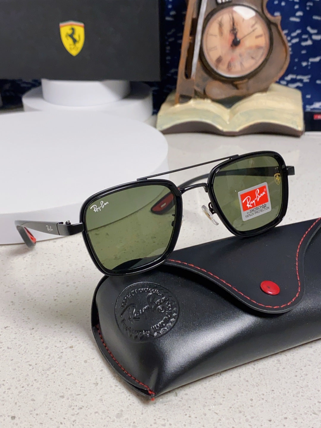 Ray-Ban BR3911 Metal Oversized Silver Lens Sunglasses for Men & Women - detail image 10