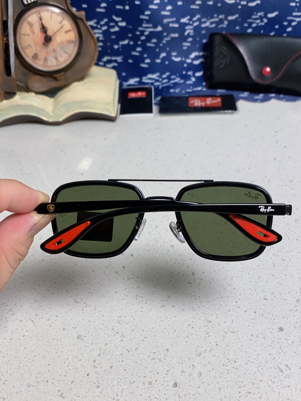 Ray-Ban BR3911 Metal Oversized Silver Lens Sunglasses for Men & Women - detail image 5