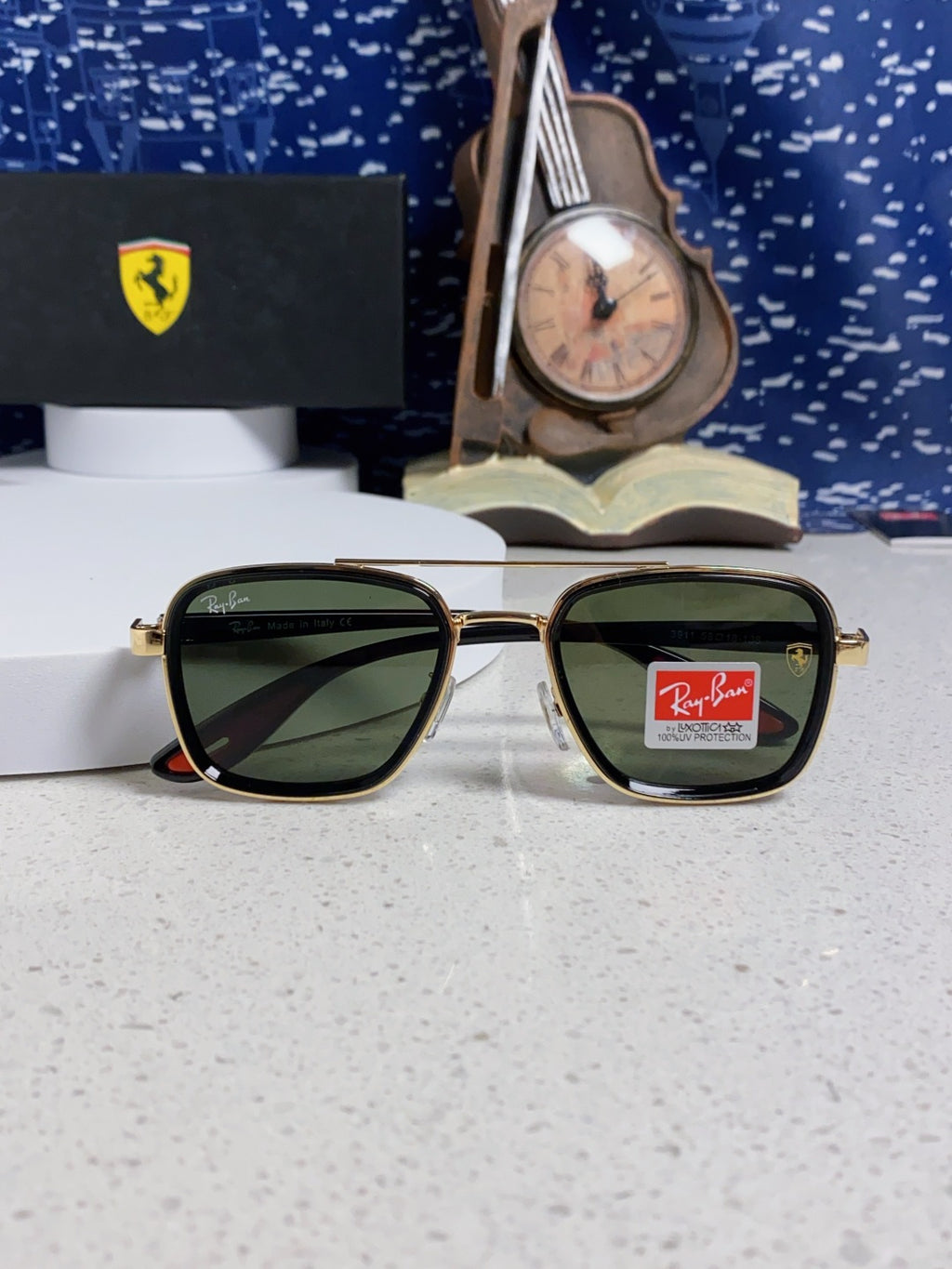Ray-Ban BR3911 Metal Oversized Silver Lens Sunglasses for Men & Women - 466542 - detail image 9