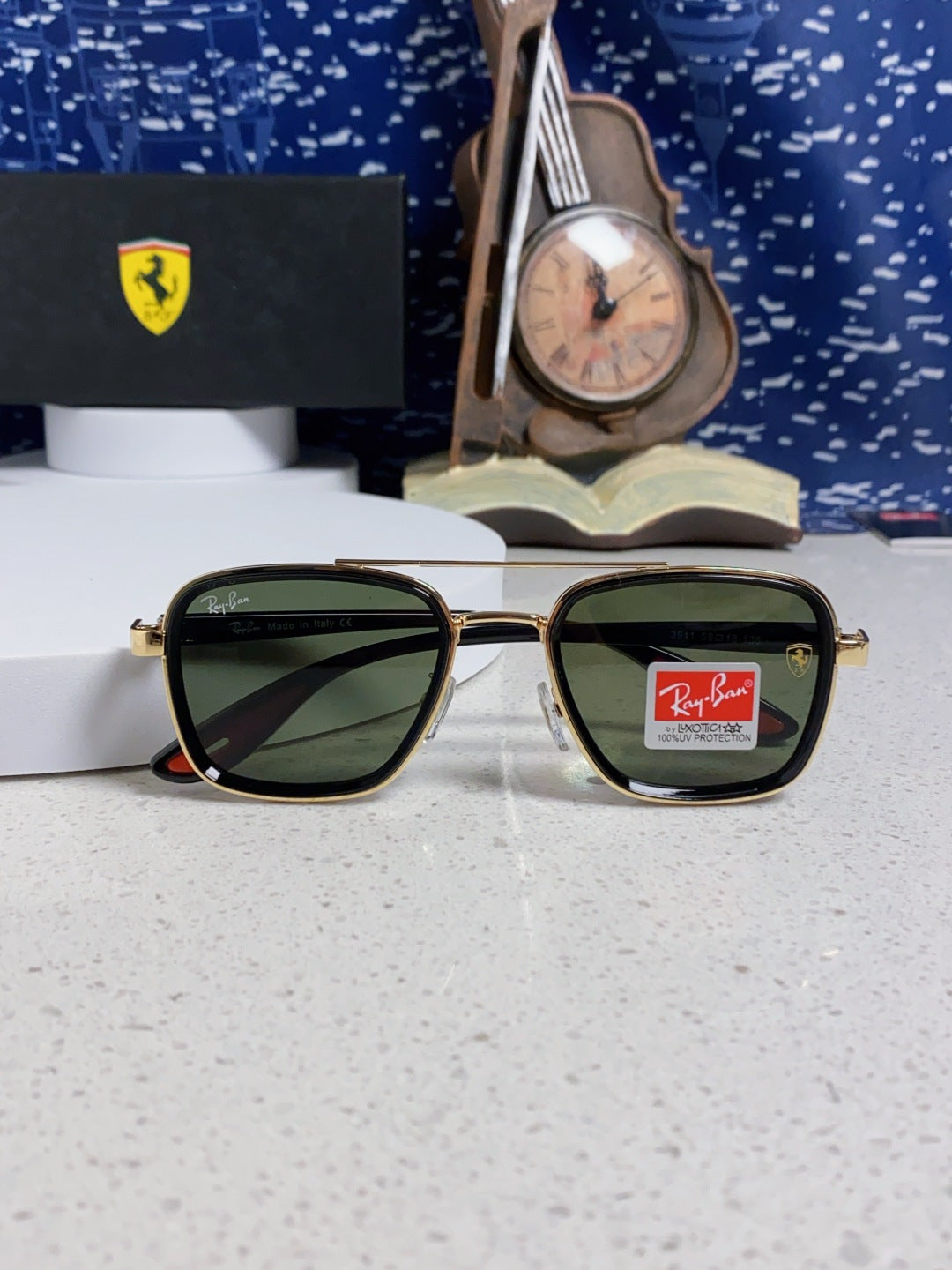 Ray-Ban BR3911 Metal Oversized Silver Lens Sunglasses for Men & Women - 466542 - detail image 9