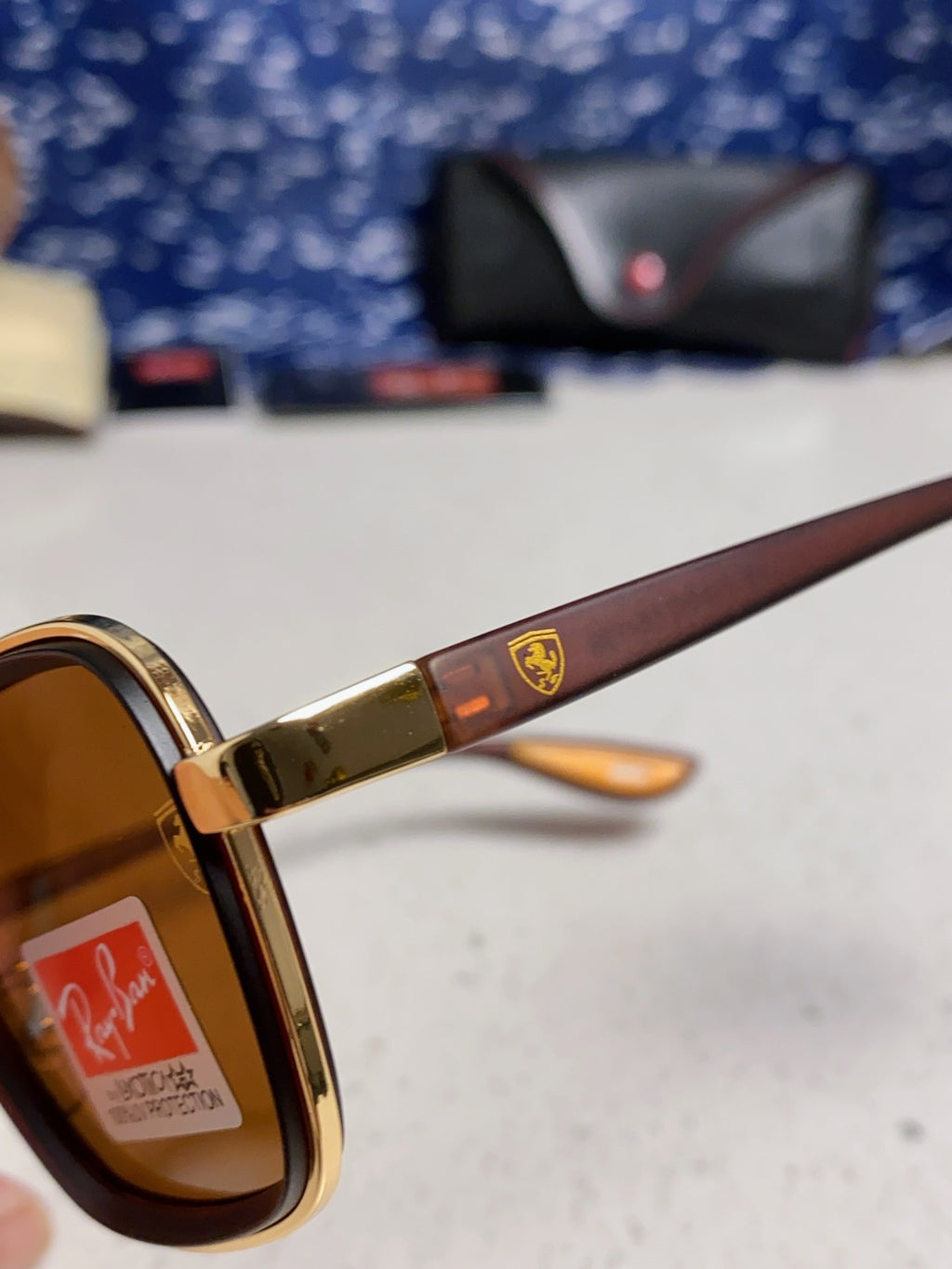 Ray-Ban BR3911 Metal Oversized Brown Lens Sunglasses for Men & Women - detail image 7