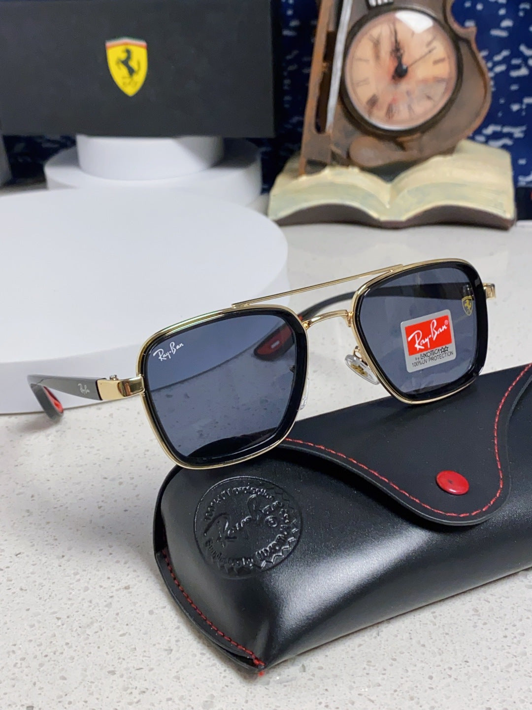 Ray-Ban BR3911 Metal Oversized Blue Lens Sunglasses for Men & Women - 466545 - detail image 10