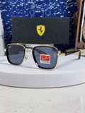 Ray-Ban BR3911 Metal Oversized Blue Lens Sunglasses for Men & Women - 466545