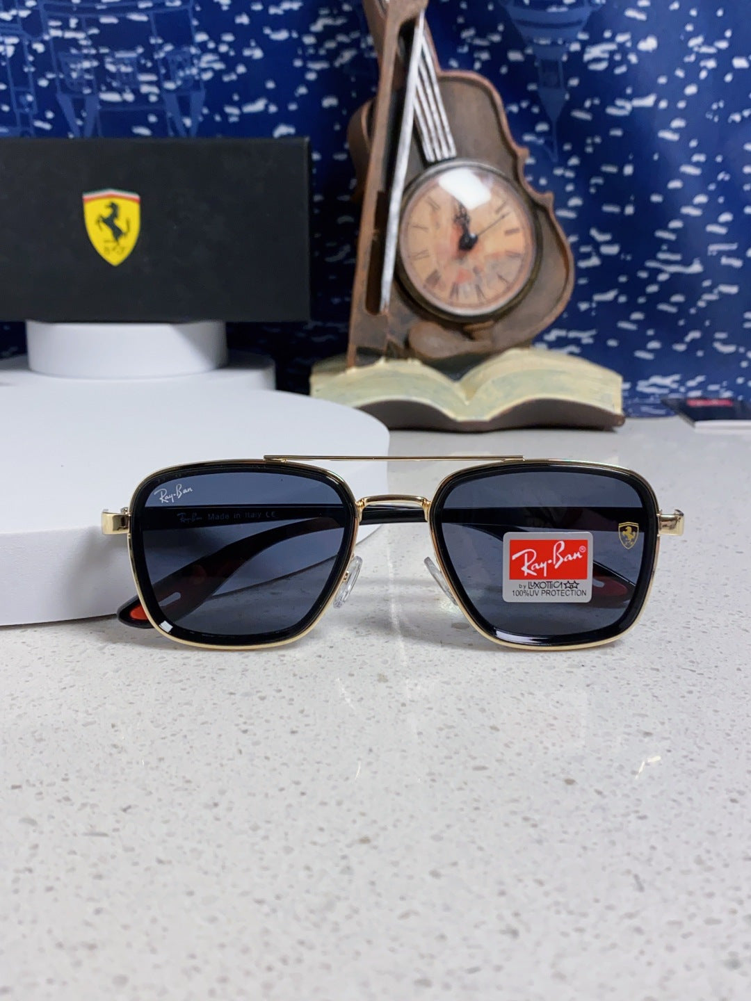 Ray-Ban BR3911 Metal Oversized Blue Lens Sunglasses for Men & Women - 466545 - detail image 9