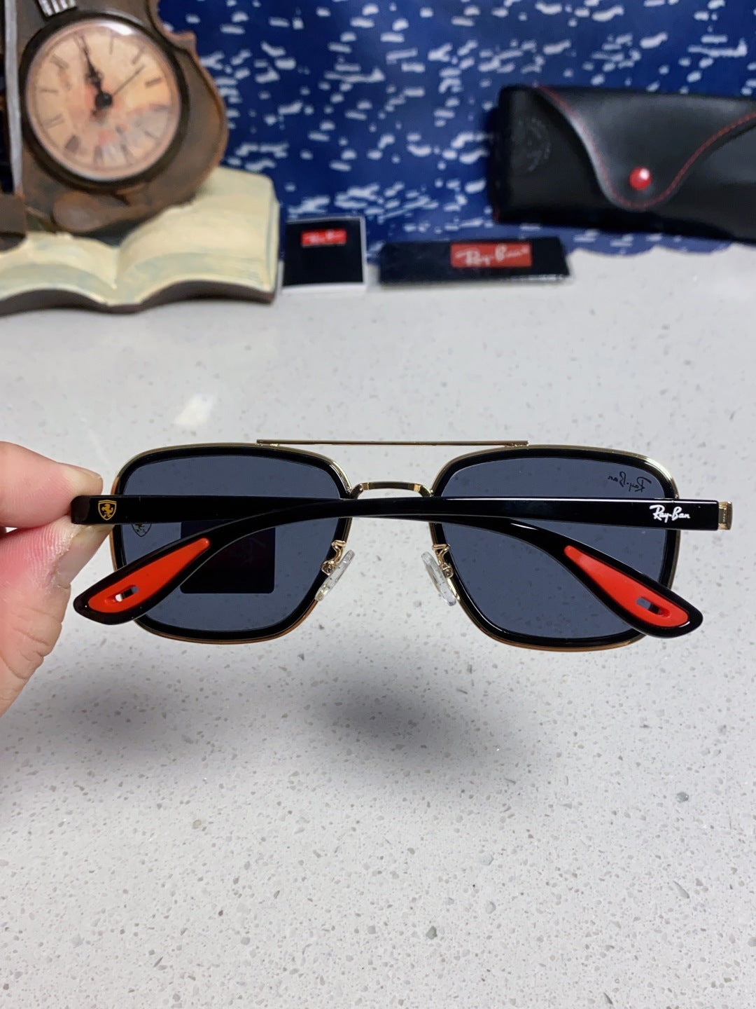 Ray-Ban BR3911 Metal Oversized Blue Lens Sunglasses for Men & Women - 466545 - detail image 5
