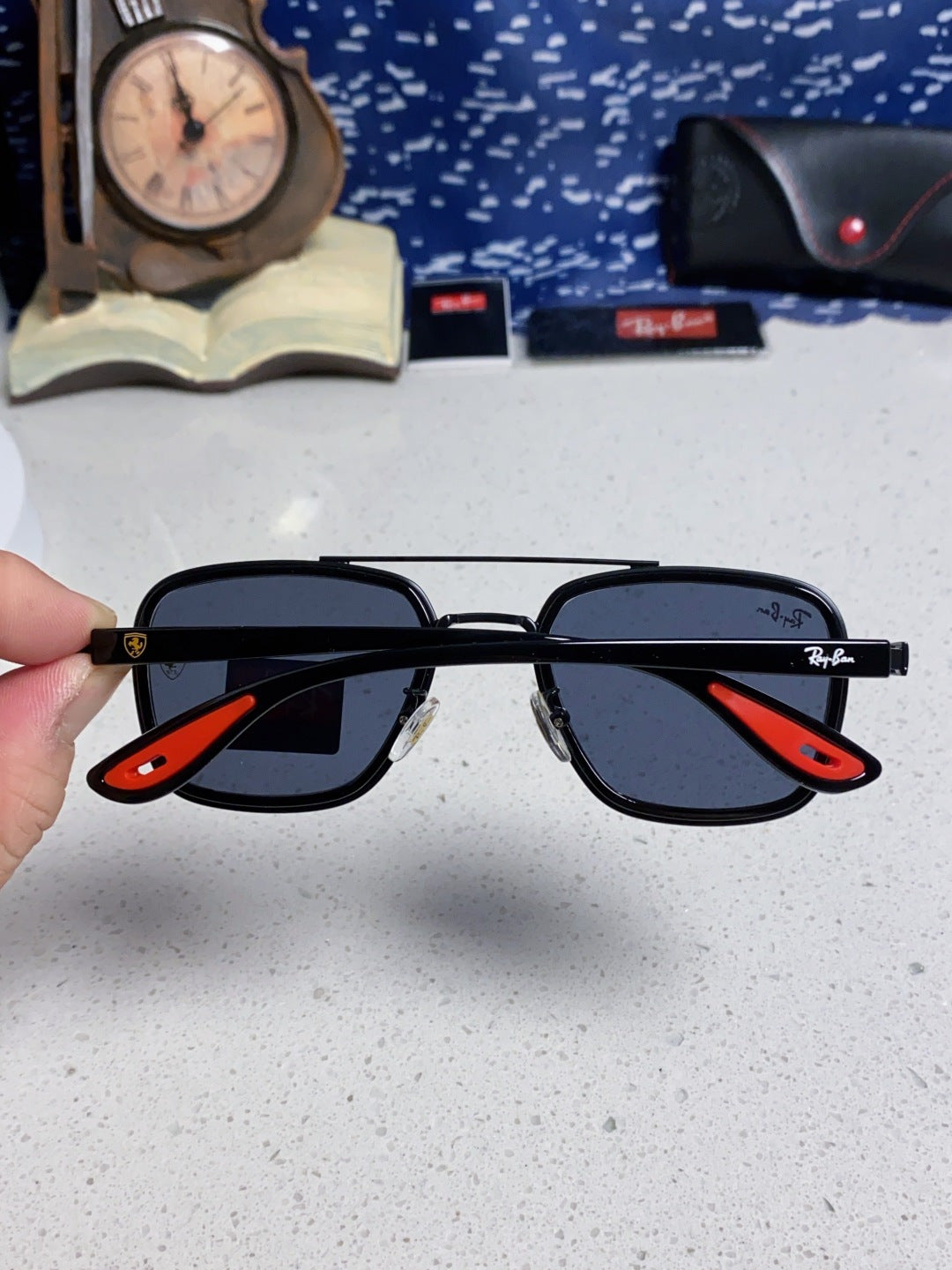 Ray-Ban BR3911 Metal Oversized Blue Lens Sunglasses for Men & Women - detail image 5