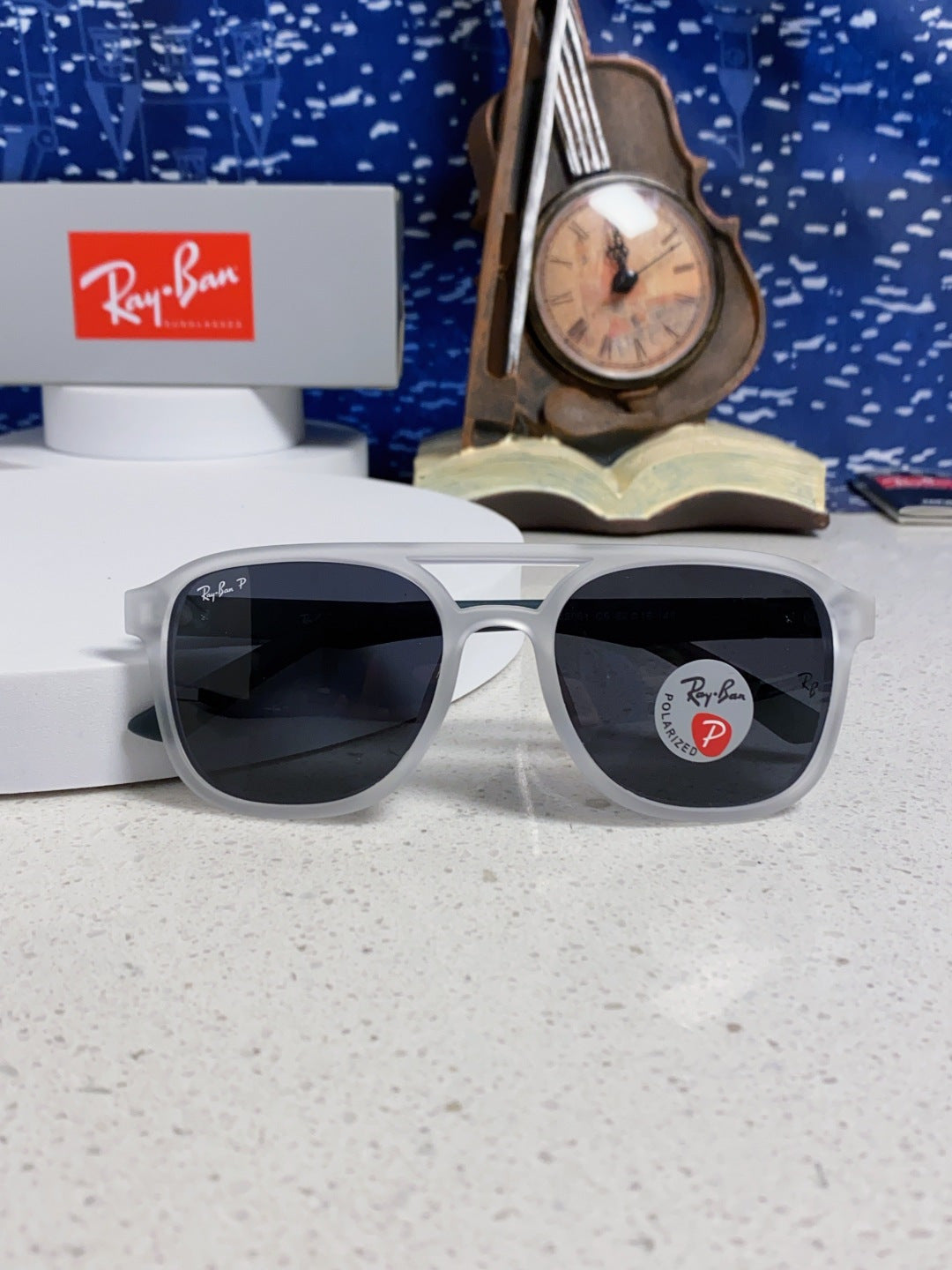 Ray-Ban RB69061 Aviator Silver Lens Sunglasses for Men & Women - detail image 9